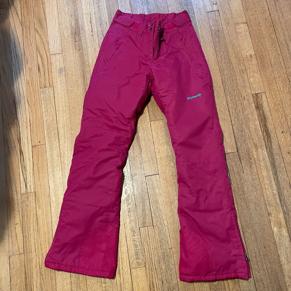 Snowpants! Super cute hot pink and turquoise bright color snow pants